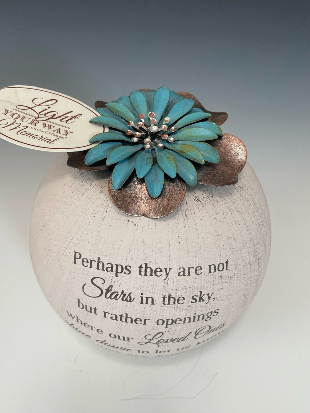 Pavilion Gift Company Stars in the Sky Memorial Tealight Candle Holder, like new